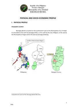 Physical and Socio-Economic Profile