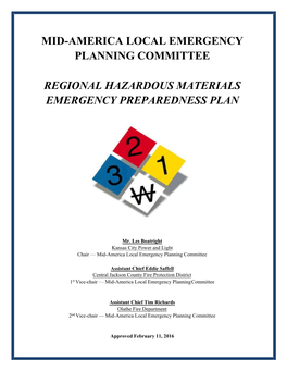 Regional Hazardous Materials Emergency Preparedness Plan