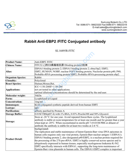 Rabbit Anti-EBP2 /FITC Conjugated Antibody