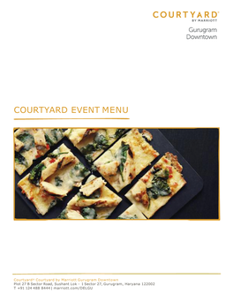 Courtyard Event Menu