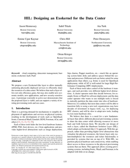 HIL: Designing an Exokernel for the Data Center