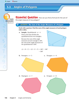 Angles of Polygons