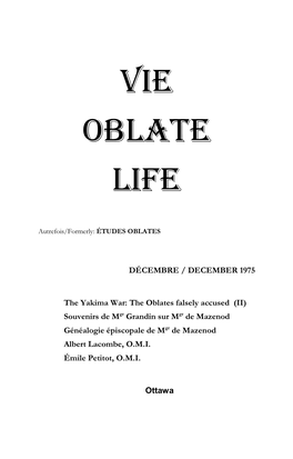 Vie Oblate Life