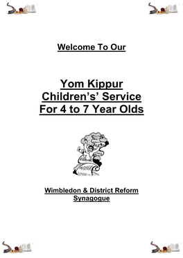 Yom Kippur Service 4 to 7