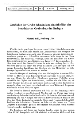 Geschichte Der Grube Schauinsland Einschließlich Der Benachbarten Grubenbaue Im Breisgau