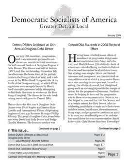 Democratic Socialists of America Greater Detroit Local