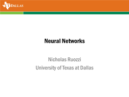 Neural Networks