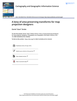 A Bevy of Area Preserving Transforms for Map Projection Designers.Pdf