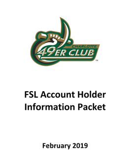 FSL Account Holder Information Packet