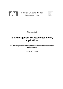 Data Management for Augmented Reality Applications