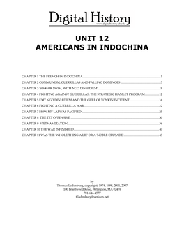 Unit 12 Americans in Indochina