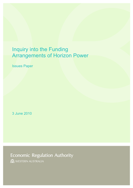 Inquiry Into the Funding Arrangements of Horizon Power