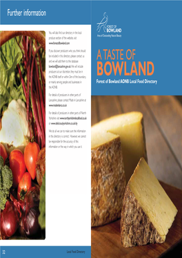 Taste Bowland Food Directory