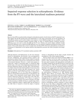 Evidence from the P3 Wave and the Lateralized Readiness Potential