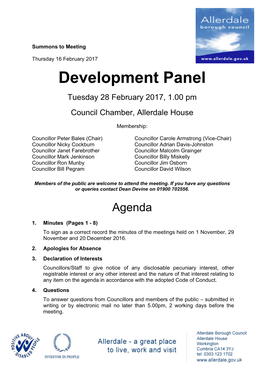 (Public Pack)Agenda Document for Development Panel, 28/02/2017 13