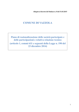 Piano Triennale Per La Trasparenza E L'integrità