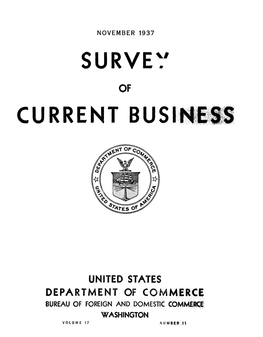 November 1937 Survev of Current Busi