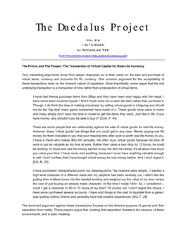 The Daedalus Project