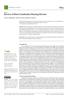 Review of Bone Conduction Hearing Devices