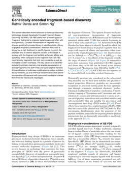 Genetically Encoded Fragment-Based Discovery