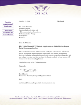 Application No. 2004-0200-1 by Rogers Cable Communications Inc