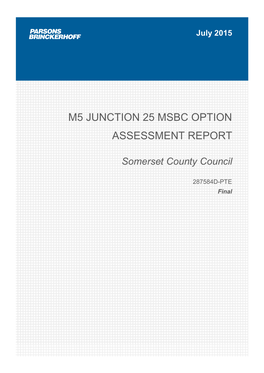 M5 Junction 25 Msbc Option Assessment Report