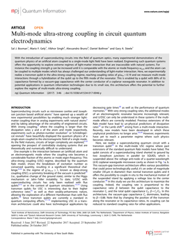 Multi-Mode Ultra-Strong Coupling in Circuit Quantum Electrodynamics