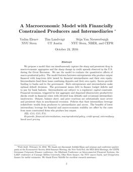 A Macroeconomic Model with Financially Constrained Producers and Intermediaries ∗