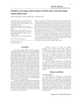 Simulation of Soil Organic Carbon Changes in Vertisols Under Conservation Tillage Using the Rothc Model