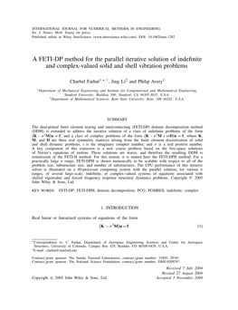 A FETI-DP Method for the Parallel Iterative Solution of Indefinite And