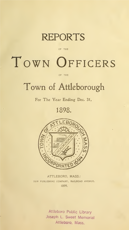 Reports of Town Officers of the Town of Attleborough