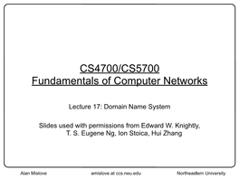 CS4700/CS5700 Fundamentals of Computer Networks