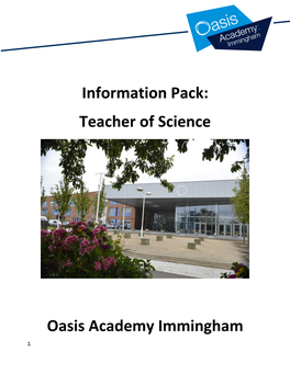 Teacher of Science Oasis Academy Immingham