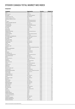 Stoxx® Canada Total Market Mid Index