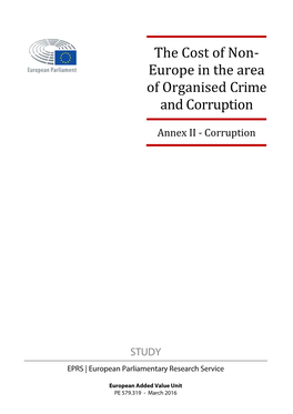 The Cost of Non-Europe in the Area of Corruption Research Paper by RAND Europe