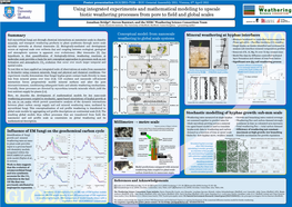 Using Integrated Experiments and Mathematical Modeling to Upscale Biotic Weathering Processes from Pore to Field and Global Scales