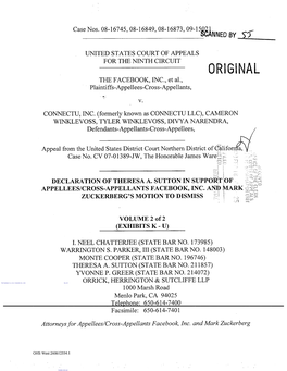 OFIGINAL TI-IE FACEBOOK, INC., Et Al., Plaintiffs-Appellees-Cross-Appellants