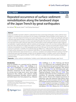 Repeated Occurrence of Surface-Sediment Remobilization