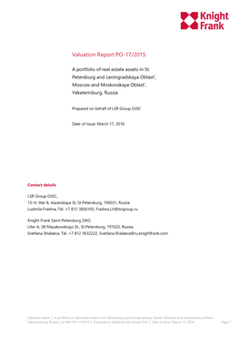 Valuation Report PO-17/2015