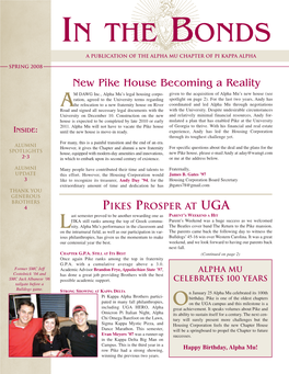 2008 Spring Newsletter