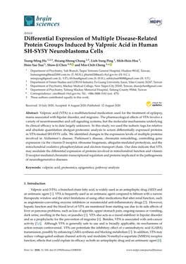 Differential Expression of Multiple Disease-Related Protein Groups