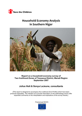 HEA Niger 2007 Report Final Based on N S Central Zones