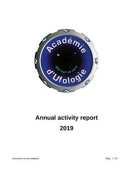 Annual Activity Report 2019