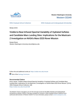 Visible-To-Near-Infrared Spectral Variability of Hydrated Sulfates and Candidate Mars Landing Sites