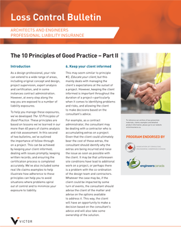 The 10 Principles of Good Practice – Part II