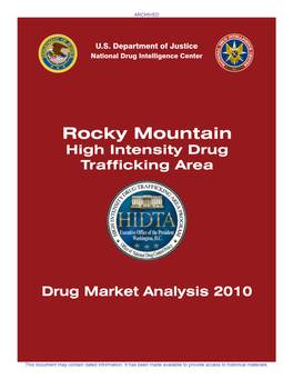 Rocky Mountain High Intensity Drug Trafficking Area Drug Market