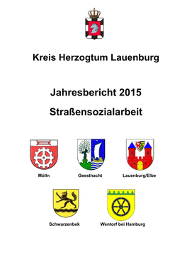 Jahresbericht 2015 Der Straßensozialarbeit Wentorf