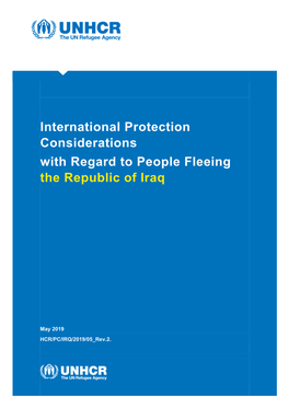 International Protection Considerations with Regard to People Fleeing the Republic of Iraq