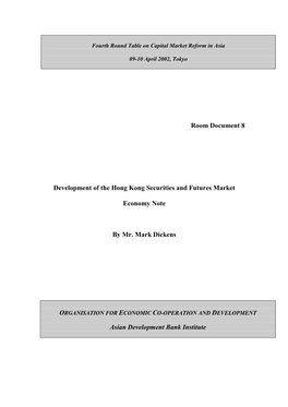 Room Document 8 Development of the Hong Kong Securities And
