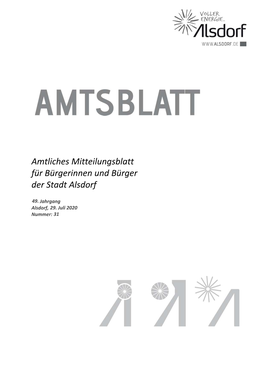 Amtliches Mitteilungsblatt Für Bürgerinnen Und Bürger Der Stadt Alsdorf